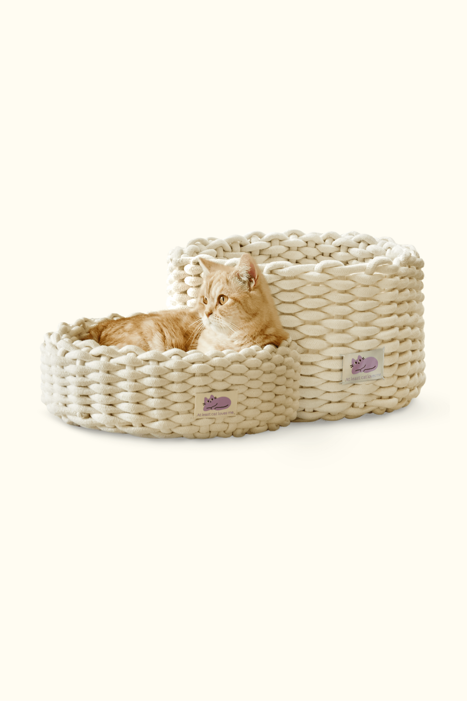 [아이보리 재입고] Cat knit basket
